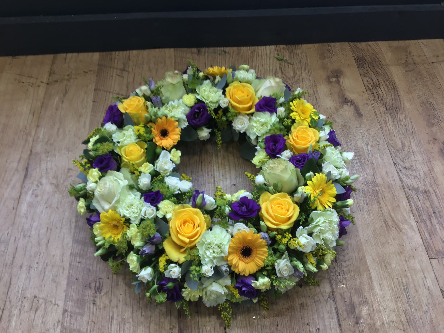 Yellow and Purple Wreath