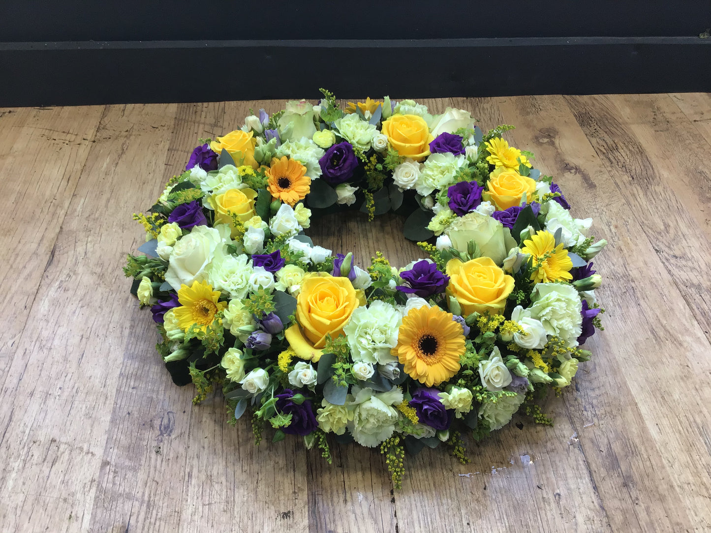 Yellow and Purple Wreath