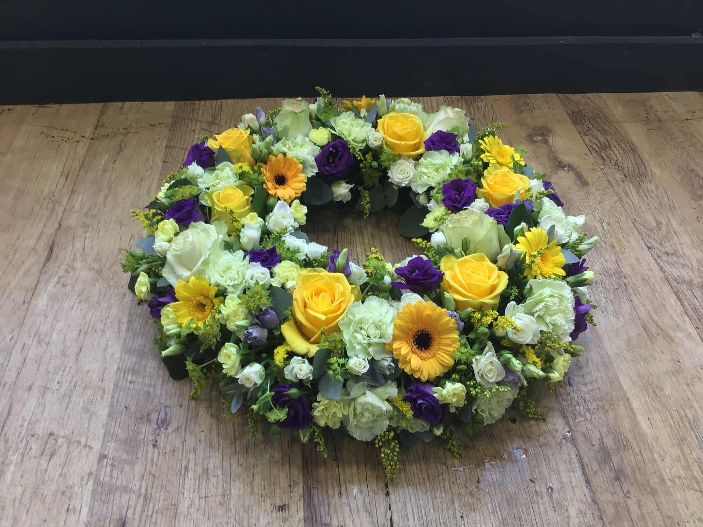 Yellow and Purple Wreath