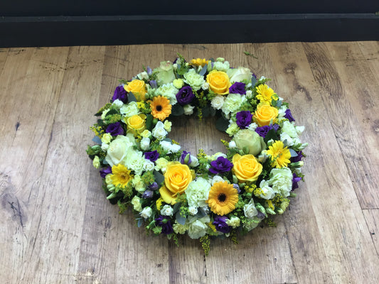 Yellow and Purple Wreath