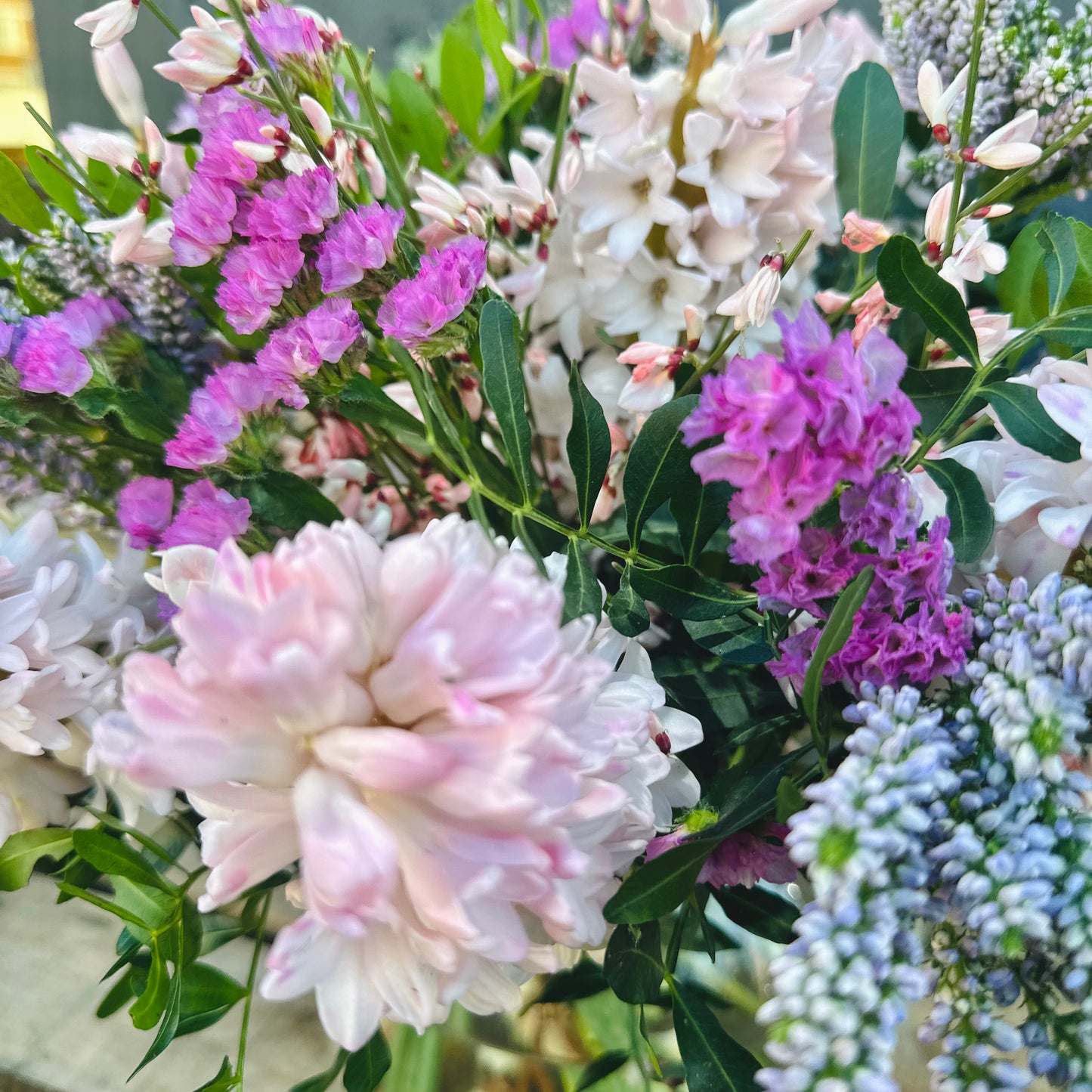 hyacinths vase arrangement